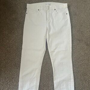 Loft Skinny, White Ankle Jeans, Size 8/29
